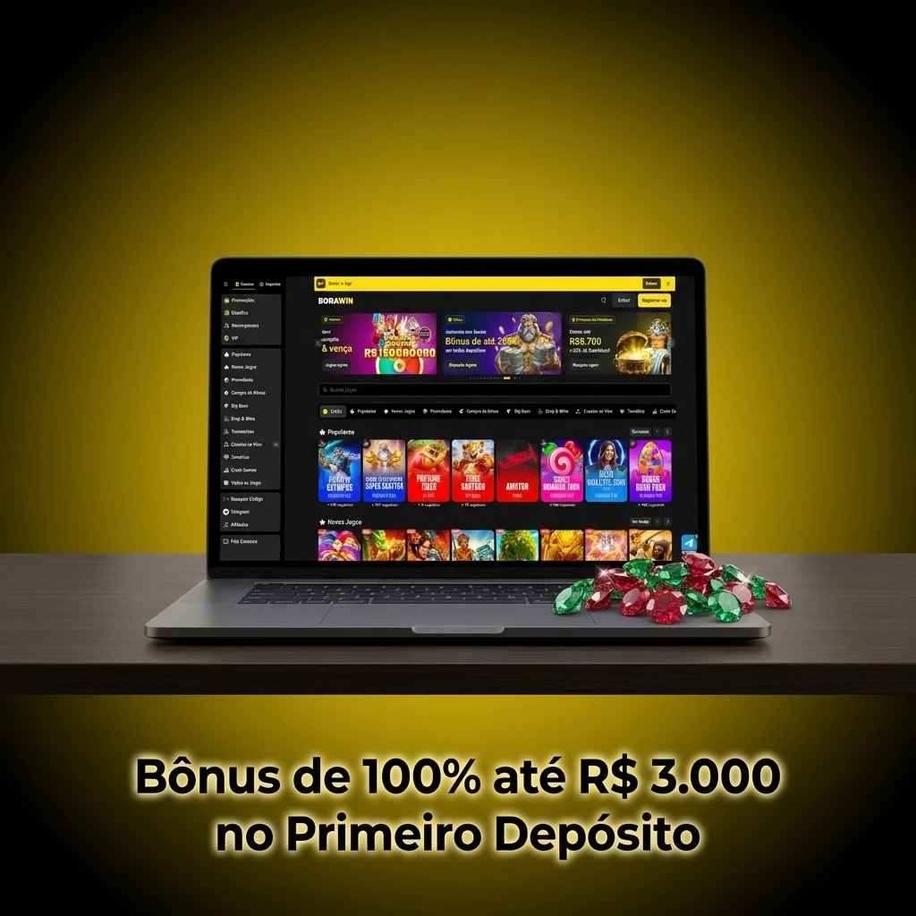 Bônus de boas-vindas BoraWin: 100% no primeiro depósito até R$ 3.000 com rollover de 30x