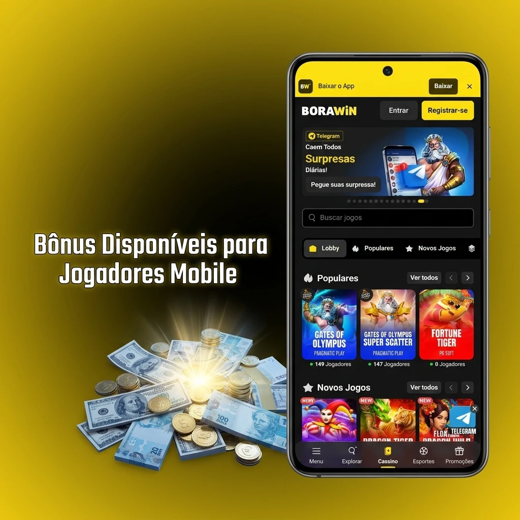 Bônus para jogadores mobile: boas-vindas 100% até R$3.000 e apostas grátis em esportes e cassino