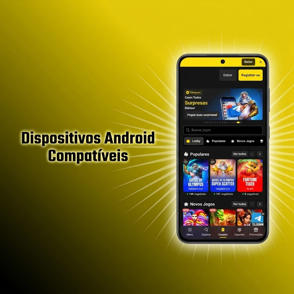 Lista de dispositivos Android compatíveis com o app BoraWin, incluindo Samsung, Motorola, Xiaomi e outros modelos