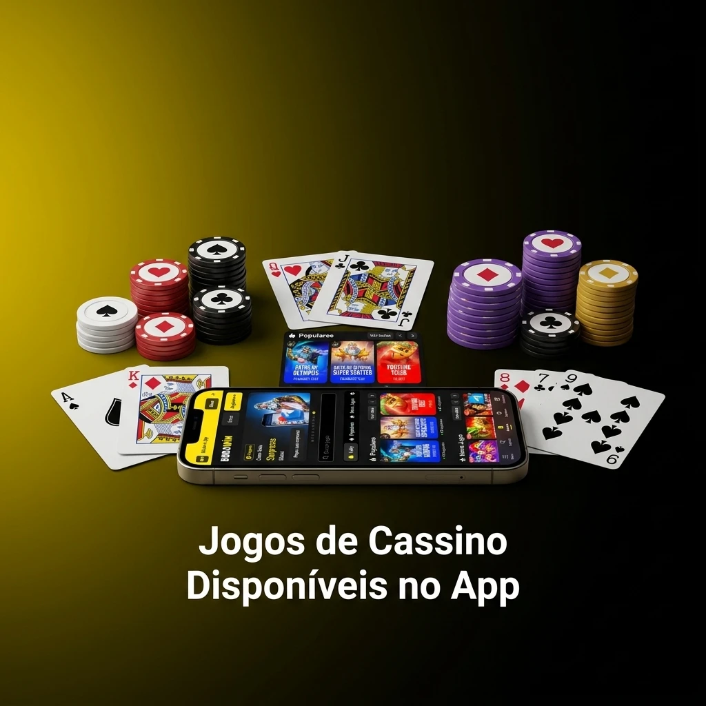 Jogos de cassino no app BoraWin: caça-níqueis, roleta ao vivo, blackjack, bacará e game shows disponíveis