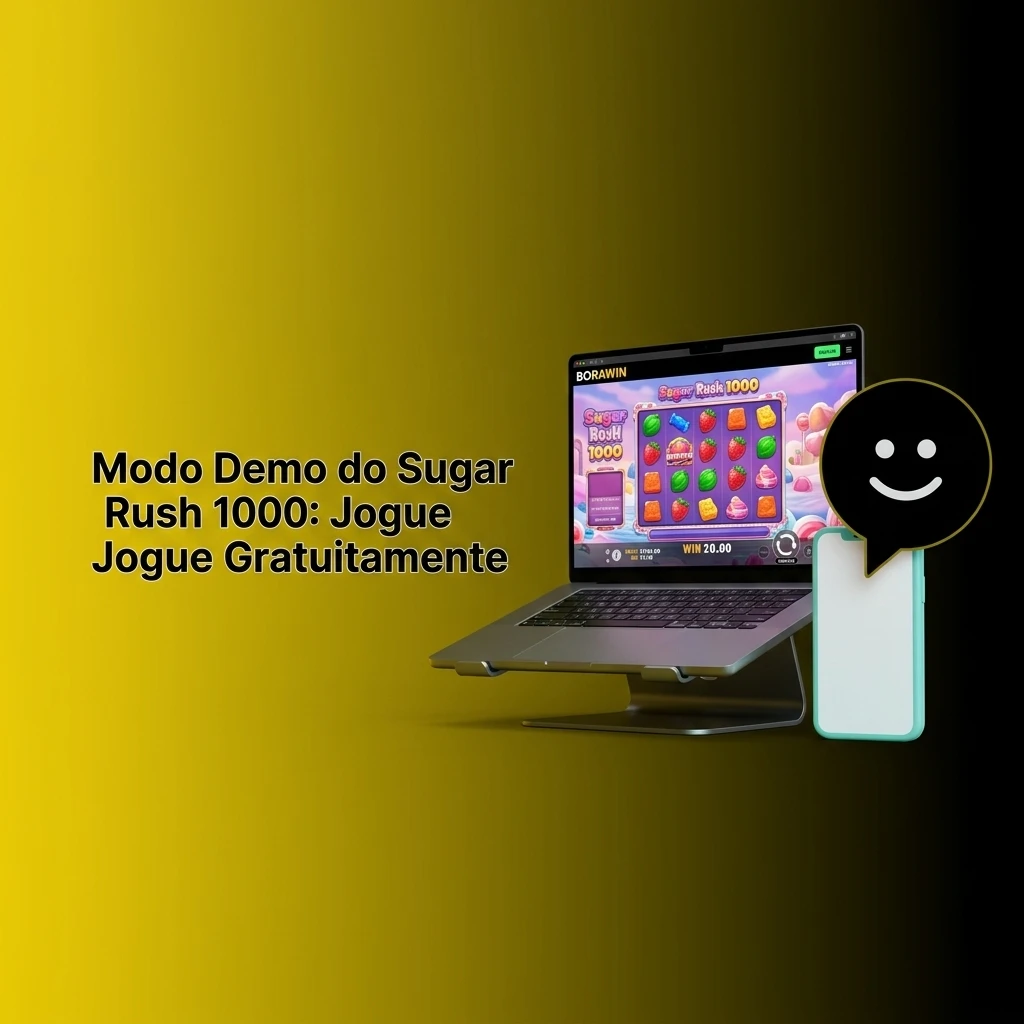 Modo demo do Sugar Rush 1000 no BoraWin: jogue grátis com cascatas, multiplicadores e bônus sem arriscar dinheiro real