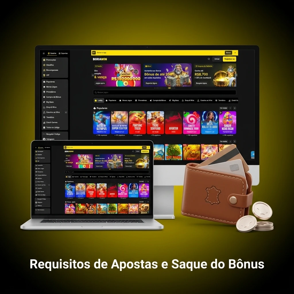 Requisitos de apostas e saque de bônus na BoraWin: regras de rollover 30x e conversão para saldo real