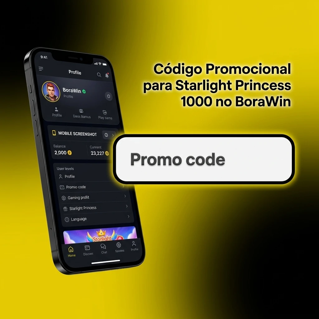 Código promocional BORAWIN100 para Starlight Princess 1000 no BoraWin com bônus de boas-vindas