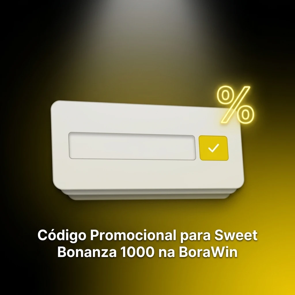 Código promocional BORA1000 para Sweet Bonanza 1000 na BoraWin com instruções de uso no cadastro