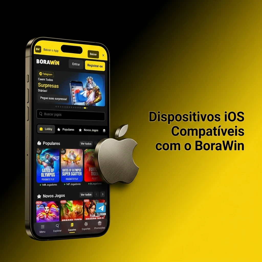 Lista de dispositivos iOS compatíveis com o BoraWin, incluindo iPhones, iPads e iPod Touch suportados