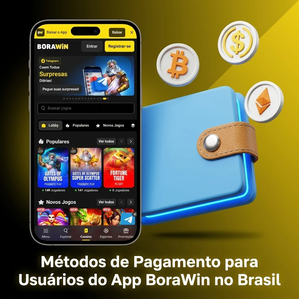 Métodos de pagamento BoraWin Brasil: PIX, boleto, cartão Visa, Mastercard e transferência bancária