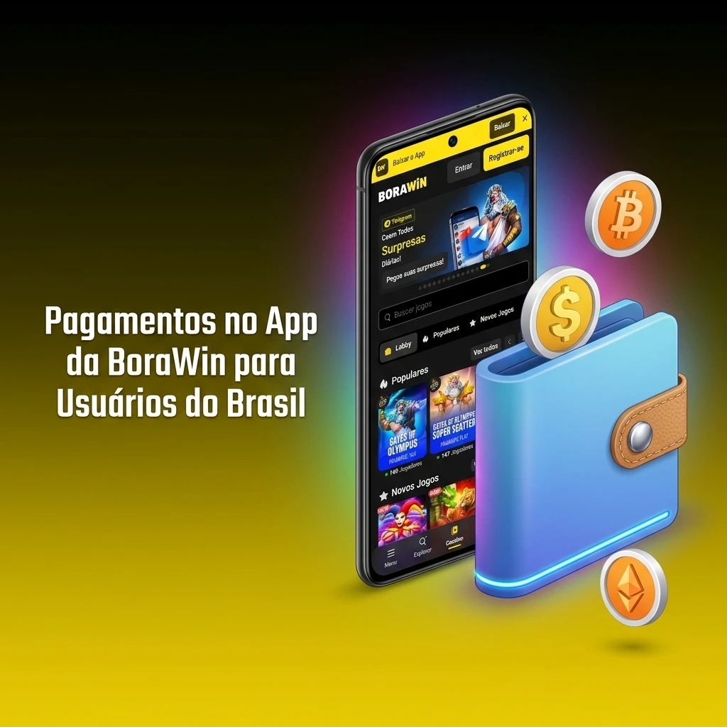 Métodos de pagamento no app BoraWin para brasileiros: Pix, Bitcoin, Ethereum e mais criptomoedas